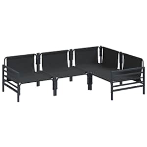 Sada zahradních pohovek s polštářem 4 pcs Antracit Ocel - obrázek 7