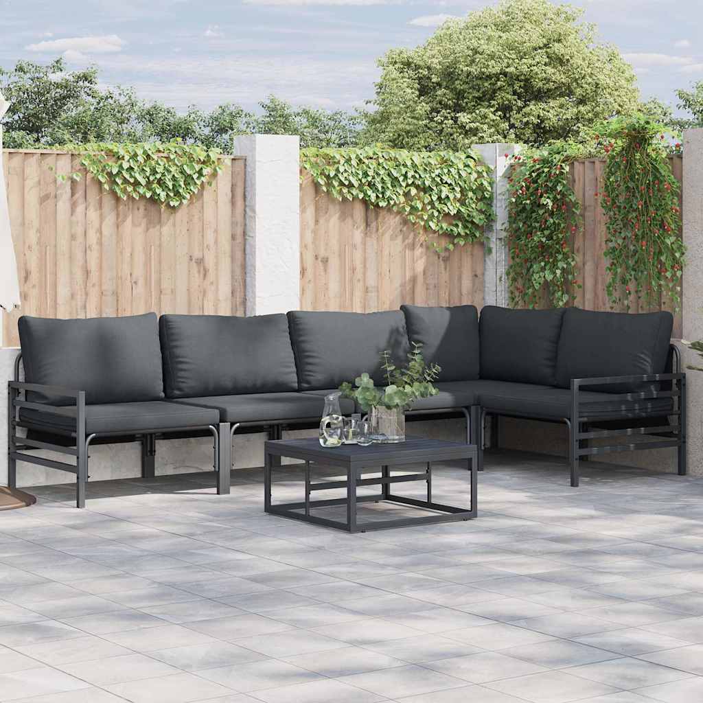 Puutarhasohva Setti 5 pcs Antrasiitti Teräs