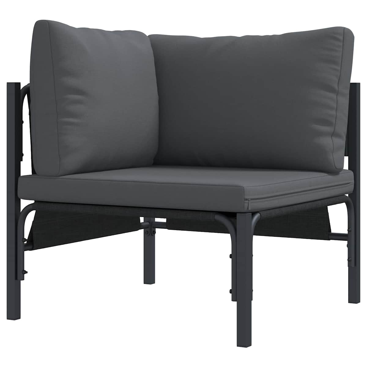 Havesofa Sæt 6 stk. Sort Stål - Billede 7