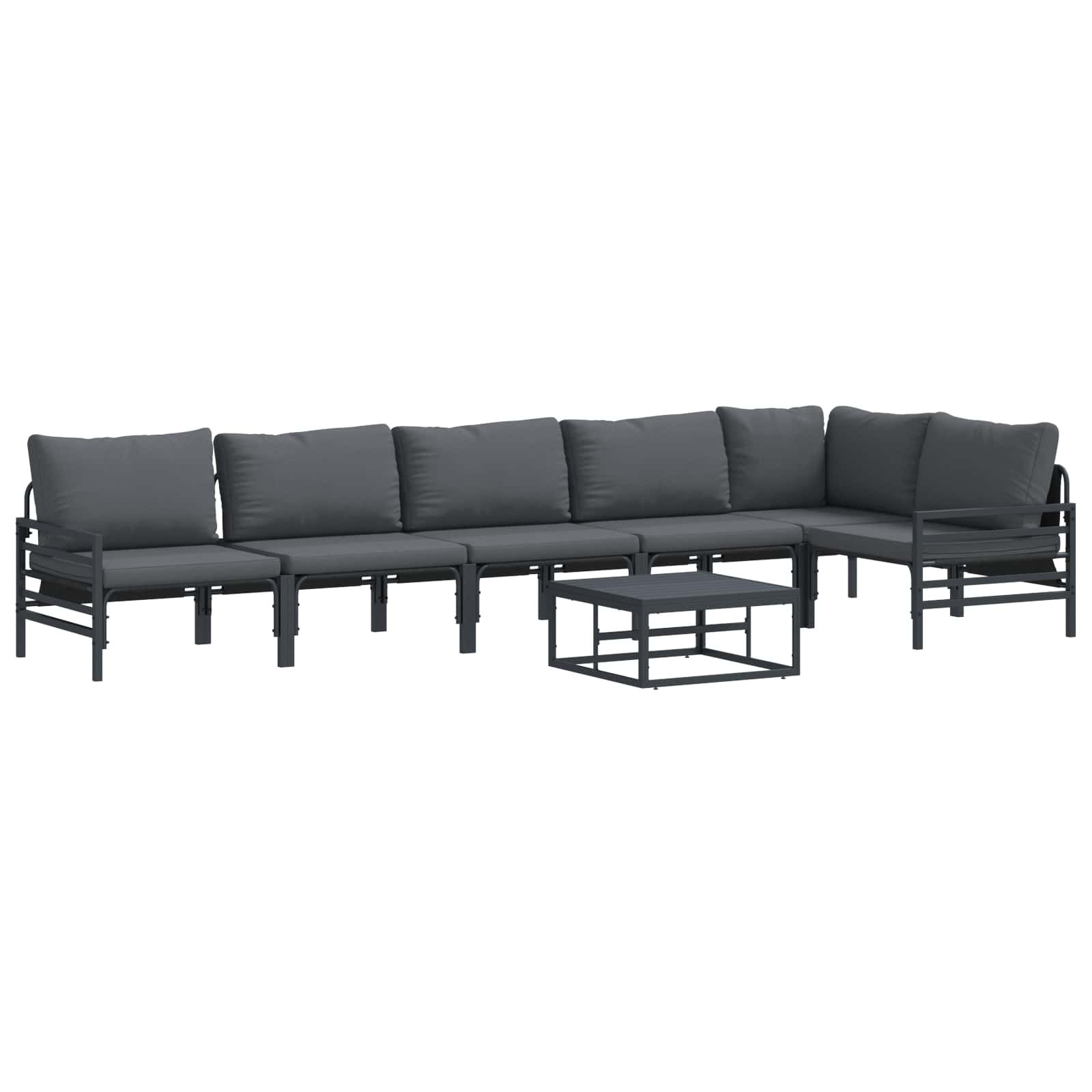 Tuin Sofa Set 7 pcs Antraciet Staal