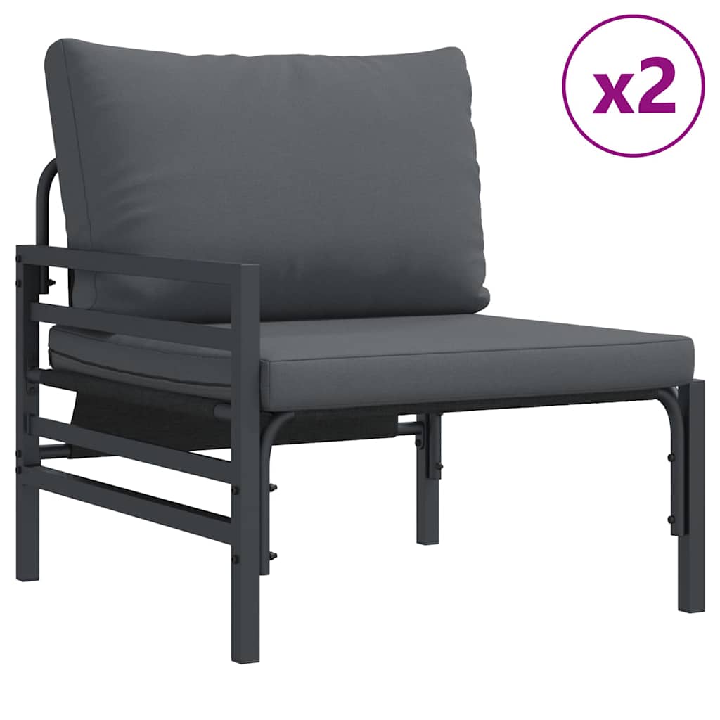 vidaXL Tuin Sofa Set 13 pcs Antraciet Staal