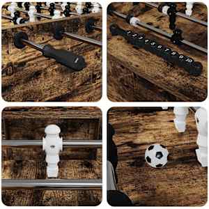Stolní fotbálek Uzený Dub 146,5 x 74 x 85 cm kompozitní dřevo - obrázek 8