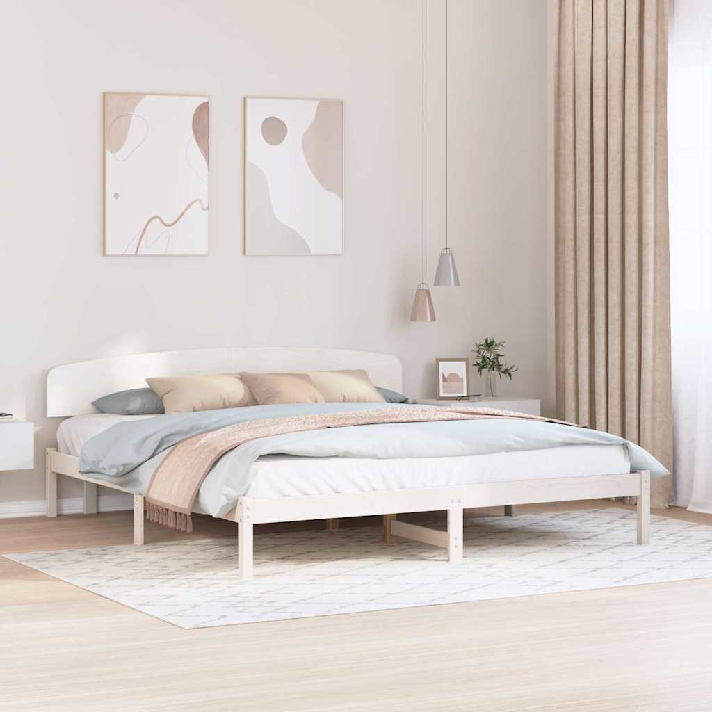 Voodiraam Peatoe Valge 180x200 cm Täispuit männipuit