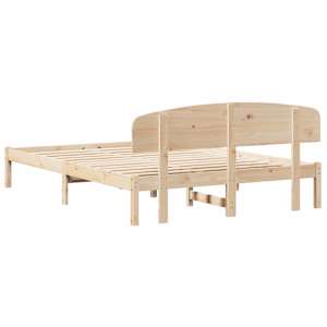 Rám postele s čelo Přírodní 150 x 200 cm Masivní borové dřevo - obrázek 7