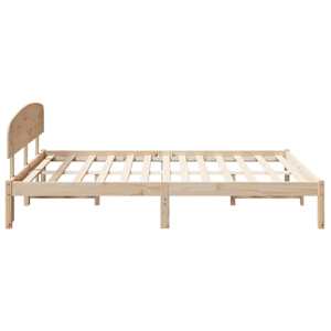 Rám postele s čelo Přírodní 140 x 200 cm Masivní borové dřevo - obrázek 6