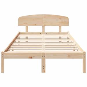 Rám postele s čelo Přírodní 135 x 190 cm Masivní borové dřevo - obrázek 5