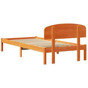 Rám postele Voskově hnědá 90 x 200 cm Masivní borové dřevo - obrázek 7
