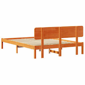 Rám postele Voskově hnědá 200 x 200 cm Masivní borové dřevo - obrázek 7