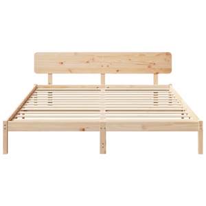 Rám postele s čelo Přírodní 180 x 200 cm Masivní borové dřevo - obrázek 5