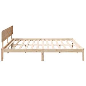 Rám postele s čelo Přírodní 180 x 200 cm Masivní borové dřevo - obrázek 6