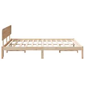 Rám postele s čelo Přírodní 160 x 200 cm Masivní borové dřevo - obrázek 6