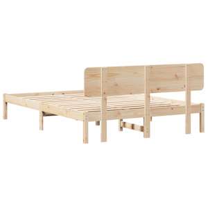 Rám postele s čelo Přírodní 150 x 200 cm Masivní borové dřevo - obrázek 7