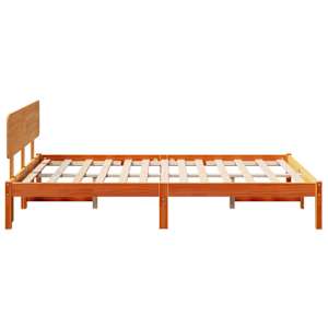 Rám postele Voskově hnědá 135 x 190 cm Masivní borové dřevo - obrázek 6