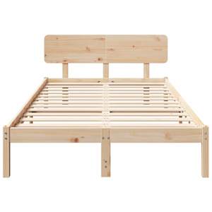 Rám postele s čelo Přírodní 120 x 190 cm Masivní borové dřevo - obrázek 5