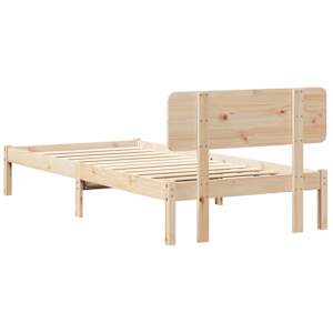 Rám postele s čelo Přírodní 100 x 200 cm Masivní borové dřevo - obrázek 8