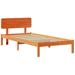 Rám postele Voskově hnědá 90 x 200 cm Masivní borové dřevo - obrázek 2