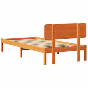 Rám postele Voskově hnědá 90 x 200 cm Masivní borové dřevo - obrázek 8