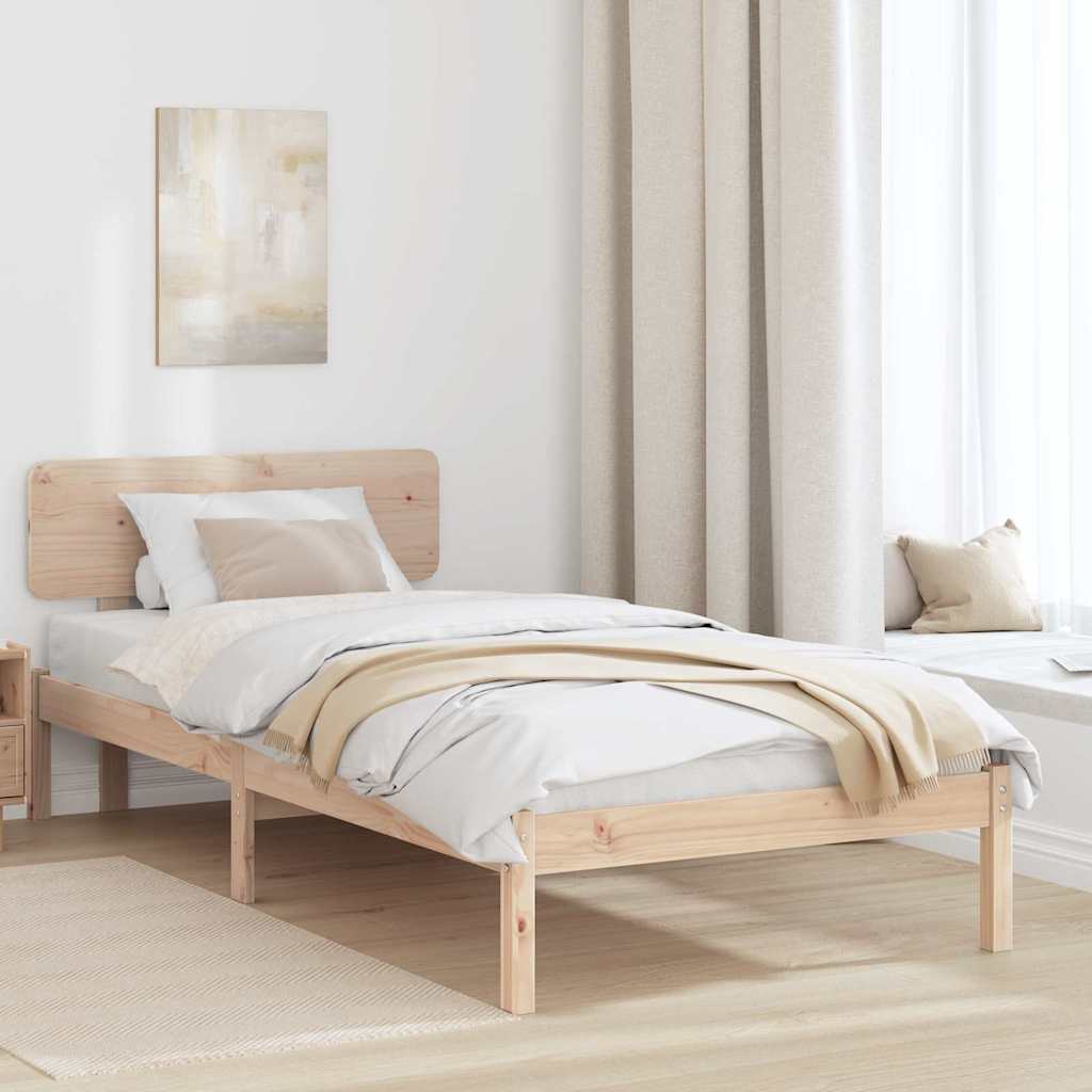 voodiraam koos peatoega 90x190 cm tugevast männipuidust
