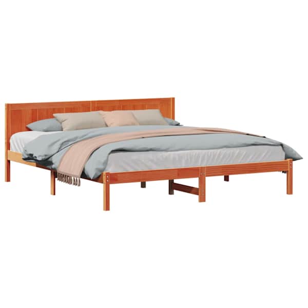 vidaXL Voodi raam Pruun 200 x 200 cm M&auml;nnipuit