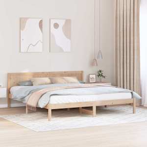 Rám postele Hnědá 180 x 200 cm Masivní borové dřevo - obrázek 1