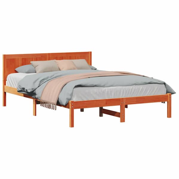 vidaXL Voodi raam Pruun 160 x 200 cm M&auml;nnipuit