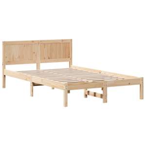 Rám postele Hnědá 140 x 190 cm Masivní borové dřevo - obrázek 4