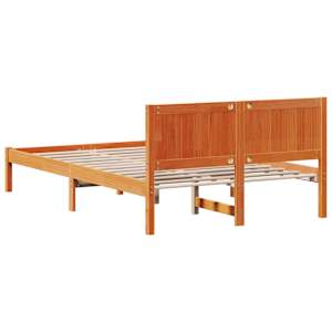 Rám postele Hnědá 140 x 190 cm Masivní borové dřevo - obrázek 7