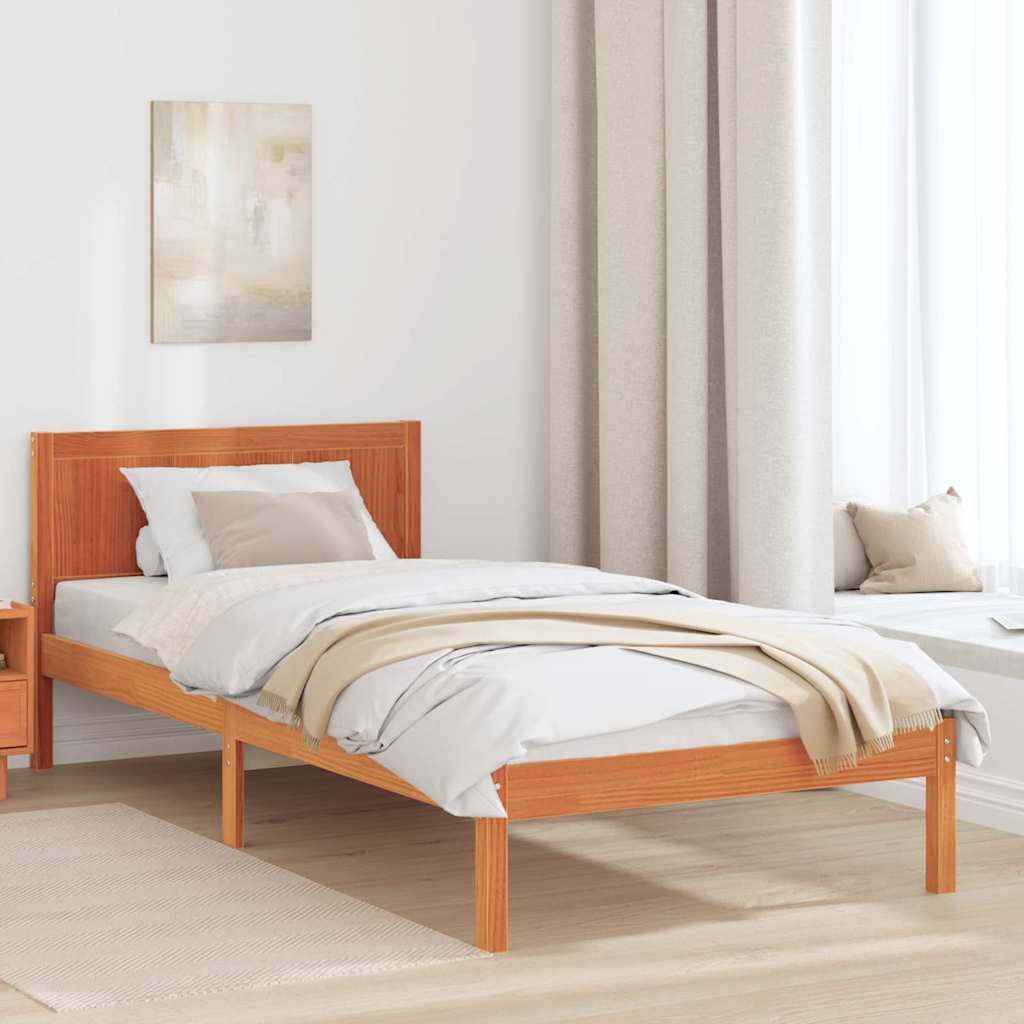 Wachsbrown Kiefer Bettgestell Wachsbrown Massivholz Kiefer