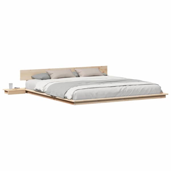 vidaXL Voodi raam Pruun 200 x 200 cm puit