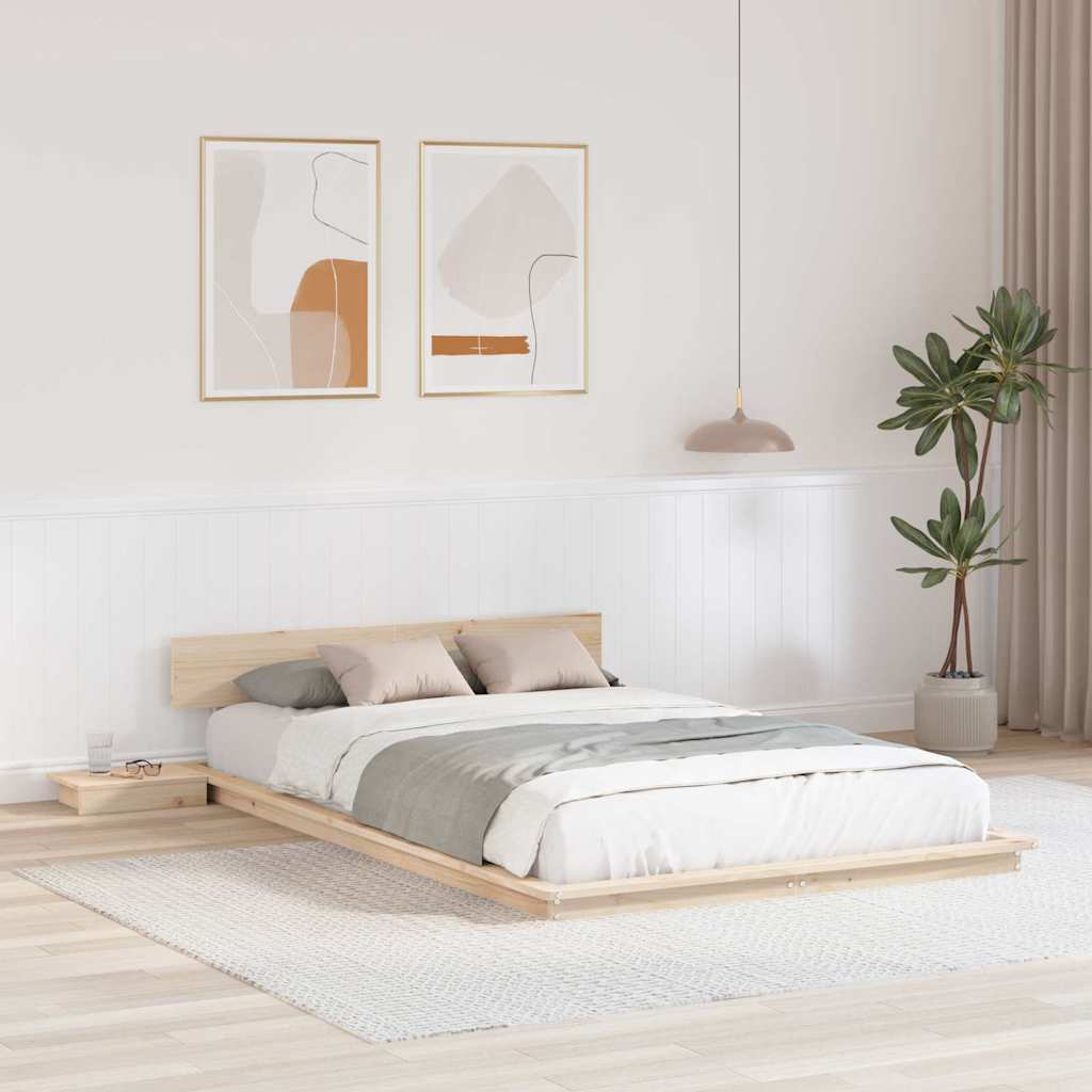 vidaXL Bettgestell Braun 120 x 200 cm Holz