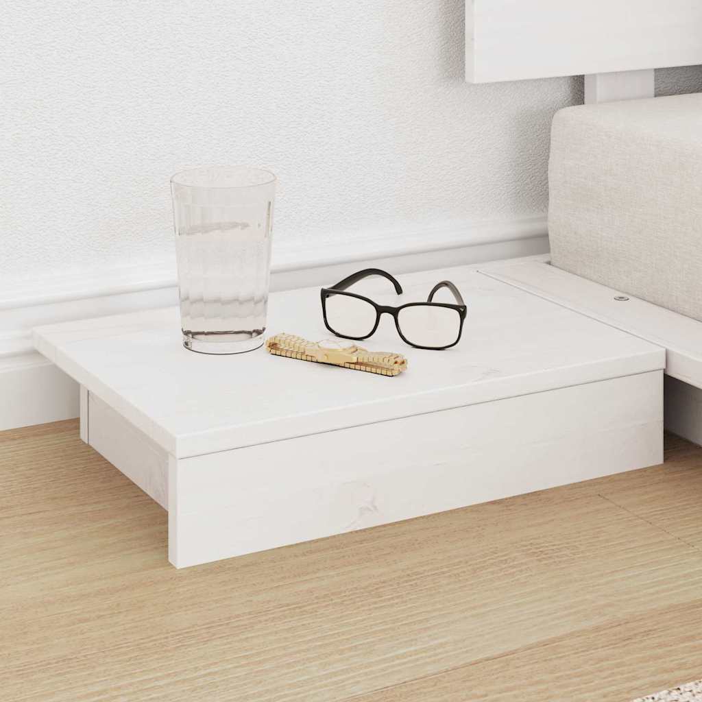 Sängyn runko päätyllä Valkoinen 100 x 200 cm Puu - Image 3