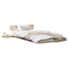 vidaXL Voodi raam peaga ladustamisega Pruun 90 x 200 cm puit