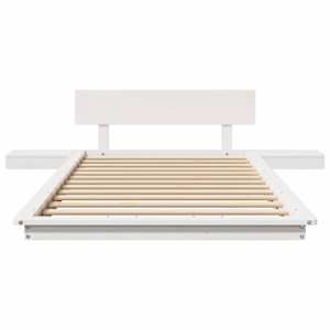 Rám postele Bílá 80 x 200 cm dřevo - obrázek 5