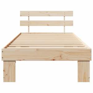 Rám postele s čelo Přírodní 90 x 200 cm Masivní borové dřevo - obrázek 5
