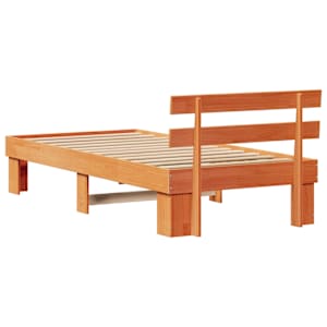 Rám postele Voskově hnědá 90 x 200 cm Masivní borové dřevo - obrázek 7