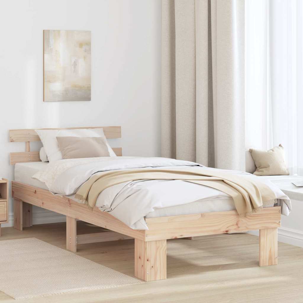 voodi raam peatoega 75x190 cm Tugev männipuit