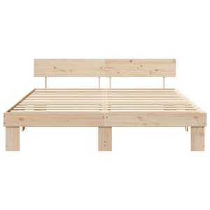 Rám postele s čelo Přírodní 180 x 200 cm Masivní borové dřevo - obrázek 5