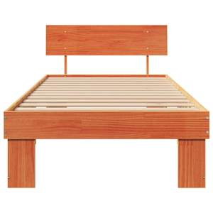 Rám postele Voskově hnědá 90 x 200 cm Masivní borové dřevo - obrázek 5