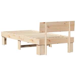 Rám postele s čelo Přírodní 80 x 200 cm Masivní borové dřevo - obrázek 7