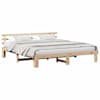 vidaXL Voodi raam peaga Neutraalne 200 x 200 cm Tahke m&auml;nd