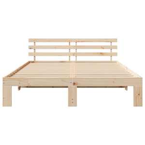 Rám postele s čelo Přírodní 160 x 200 cm Masivní borové dřevo - obrázek 5