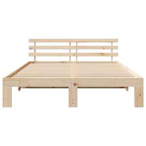 Rám postele s čelo Přírodní 150 x 200 cm Masivní borové dřevo - obrázek 5