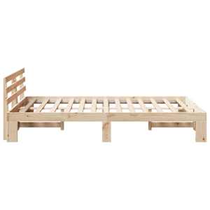 Rám postele s čelo Přírodní 120 x 190 cm Masivní borové dřevo - obrázek 6