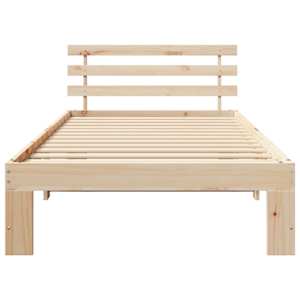 Rám postele s čelo Přírodní 75 x 190 cm Masivní borové dřevo - obrázek 5