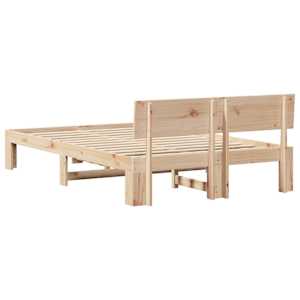 Rám postele s čelo Přírodní 120 x 200 cm Masivní borové dřevo - obrázek 7