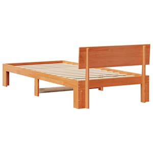 Rám postele Voskově hnědá 90 x 200 cm Masivní borové dřevo - obrázek 6