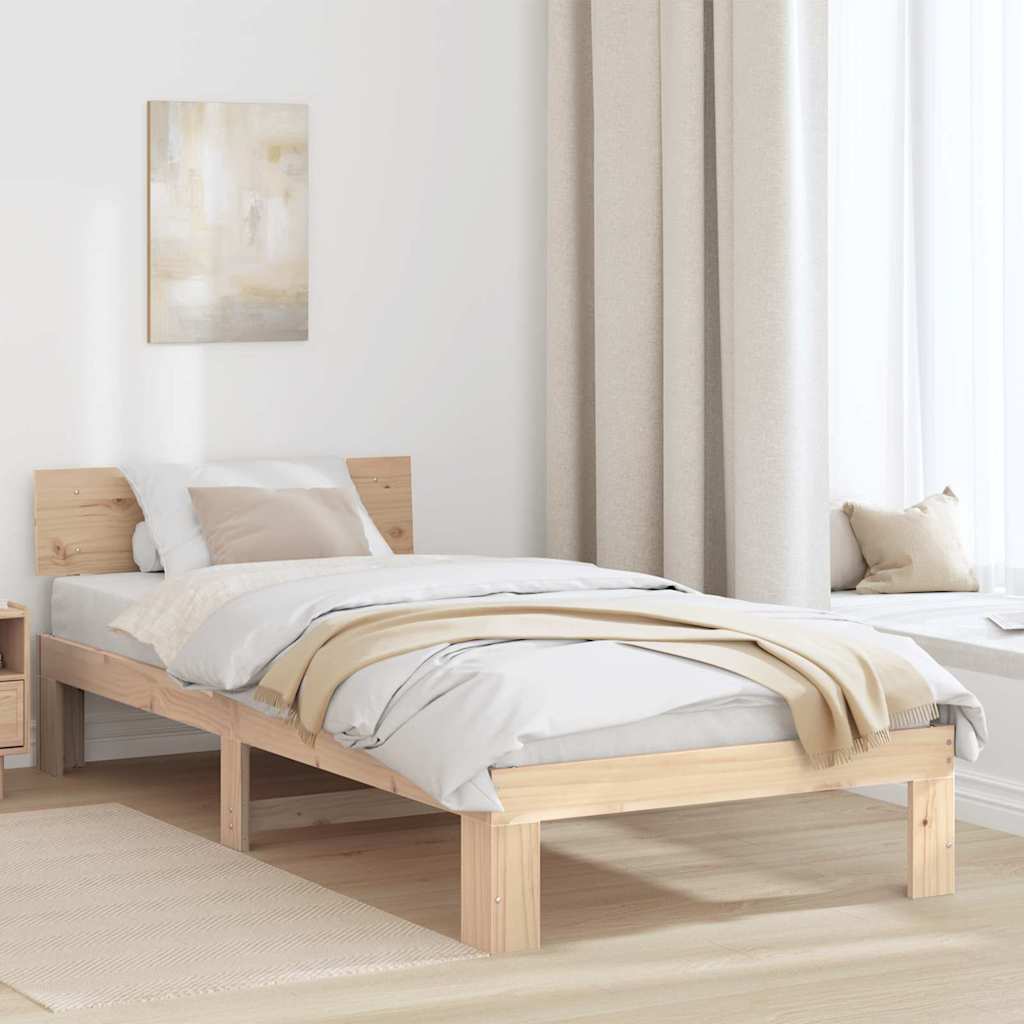Voodiraam peatoega 75x190 cm Tugev männipuit