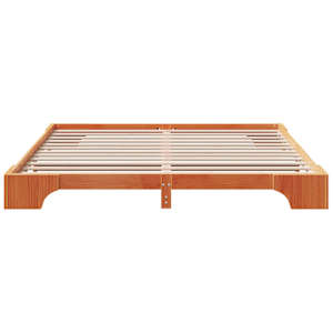Rám postele Voskově hnědá 200 x 200 cm Masivní borové dřevo - obrázek 5