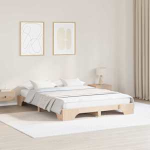 Rám postele Přírodní 150 x 200 cm Masivní borové dřevo - obrázek 1