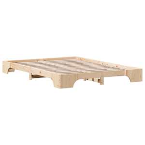 Rám postele Přírodní 150 x 200 cm Masivní borové dřevo - obrázek 4